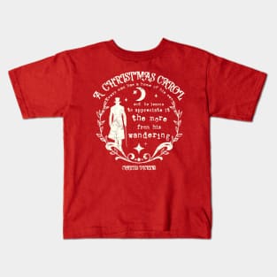 Wandering - A Christmas Carol vintage design Kids T-Shirt